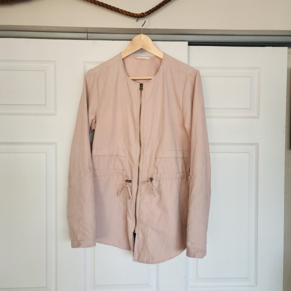 Maurices Women's Dusty Rose Blush Utility Jacket Shirt - Small/Medium